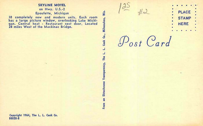 Skyline Motel - Old Postcard Photo